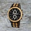 Luxus Armbanduhr Duppau Rohan aus Ebenholz und Ahornholz