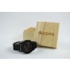 Holzuhr Duppau Kenai mit Holz Etui und Logo Duppau