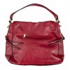 Damenhandtasche Hobo Duppau Grace Rot mit Reißverschlusstasche und toller Vorderansicht