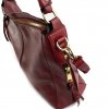 Rote Damenhandtasche Duppau Grace mit goldenen Details