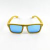 Holz Sonnenbrille Duppau Shield Blue in Shield Form mit Polarisationsfilter