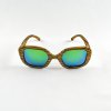 Holz Sonnenbrille Duppau Fly Zebra Green fuer Damen, Vorderansicht