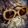 Holz Sonnenbrille Duppau Fly Zebra Brown aus Zebranoholz in Schmetterlingsform