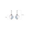 detské náušnice biele zlato s kamienkami svetlo modrými srdiečka zapínanie brizúra duppi DU70585 1