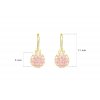 detské náušnice žlté zlato s kamienkami ružovými okrúhle zapínanie brizúra duppi DU70414 1