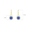 detské náušnice žlté zlato s kamienkami bielymi+tmavo modrými okrúhle zapínanie brizúra duppi DU70414 1