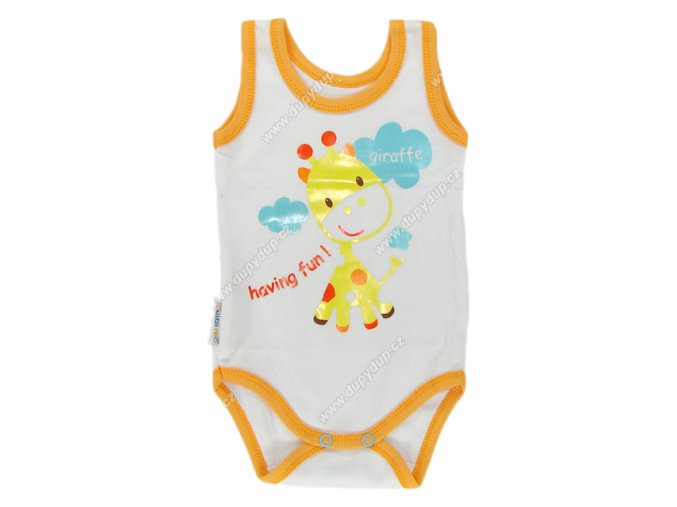 Kojenecké body tilko EWA - SAFARI oranžové