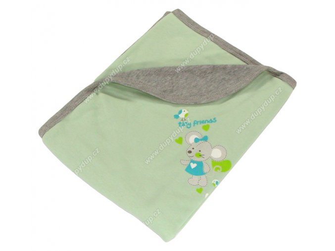Bavlněná deka EWA - MOUSE zelená