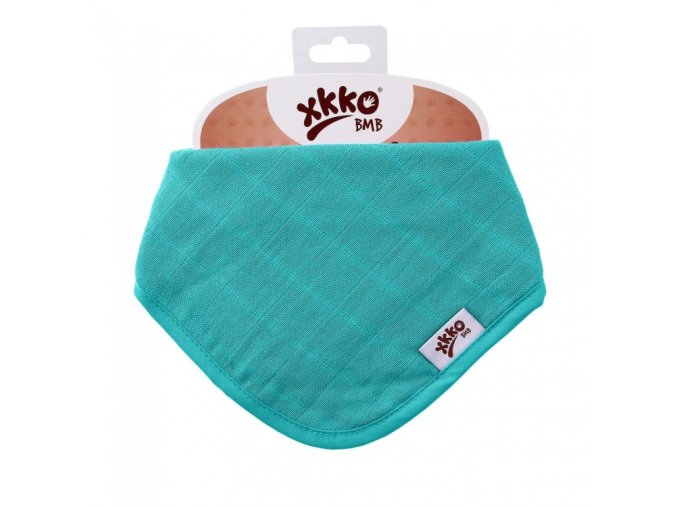 KIKKO Bambusový dětský slintáček/šátek - Turquoise