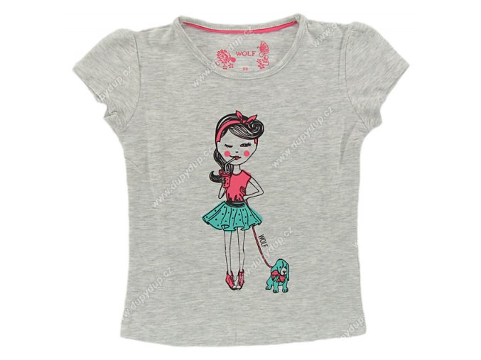 Dívčí tričko WOLF S 2521 šedé