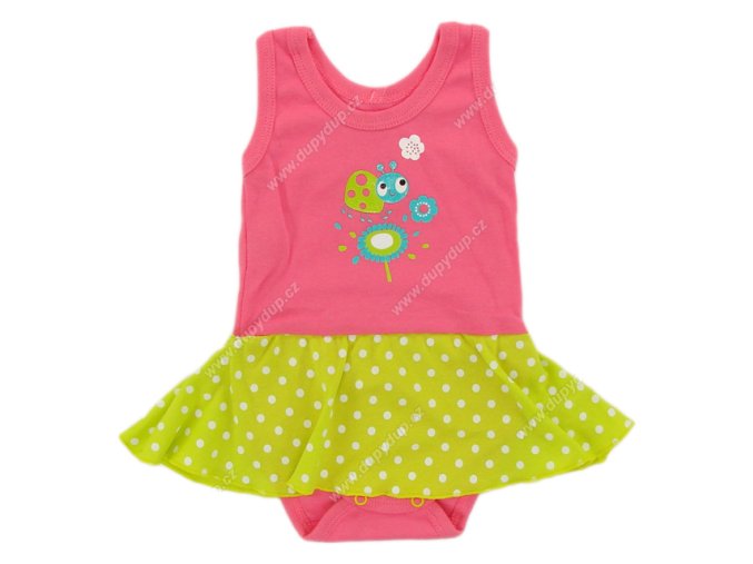 Kojenecké body tilko EWA - TROPICAL růžové