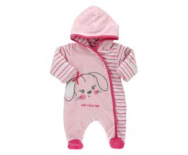Vyteplený kojenecký overal EWA Bunny růžový