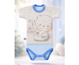 Kojenecké body s krátkým rukávem EWA Petite modré