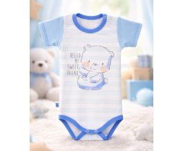 Kojenecké body s krátkým rukávem EWA Petite modré