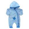 Vyteplený kojenecký overal EWA Bunny modrý