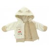 Vyteplený kojenecký kabátek EWA Teddy Bear béžový