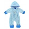 Vyteplený kojenecký overal EWA Teddy Bear modrý