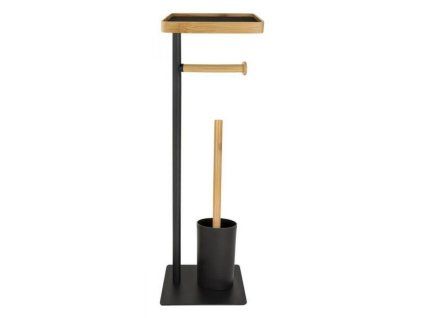DuraHome WC stojan, černý, 23x67,5x17,8 cm