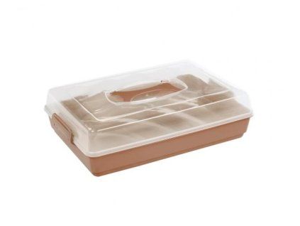 DuraHome Podnos na potraviny, s víkem a uchem, Mocha Mousse