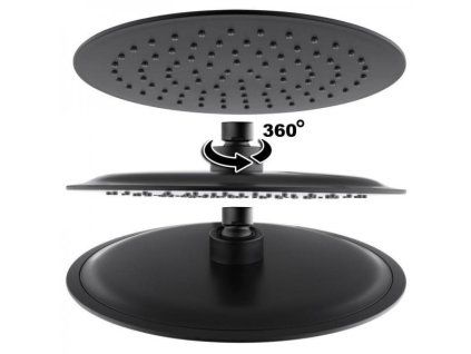 DuraHome Hlavice sprchová, stropní, PACIFIC 47967, černá