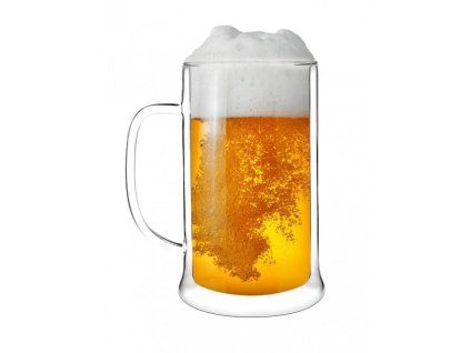 Vialli Design Dvoustěnný pivní půllitr, 500ml, AMO 1228