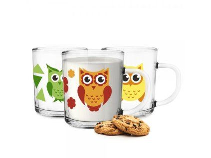DuraHome Hrníček Šimon 200 ml/ Sovy 3ks