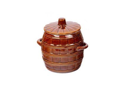 DuraHome Keramický soudek s poklicí 2,5l