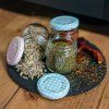 Browin Zavařovací sklenice 30ml s barevným víčkem, 10 ks