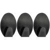 DuraHome Koupelnový háček samolepicí, černý 3ks