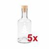 DuraHome Láhev Gin, 250 ml, stromeček, bílá, 5 ks