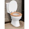 DuraHome Sedátko WC M405, MDF, bílá & světlé dřevo