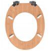 DuraHome Sedátko WC M405, MDF, bílá & světlé dřevo