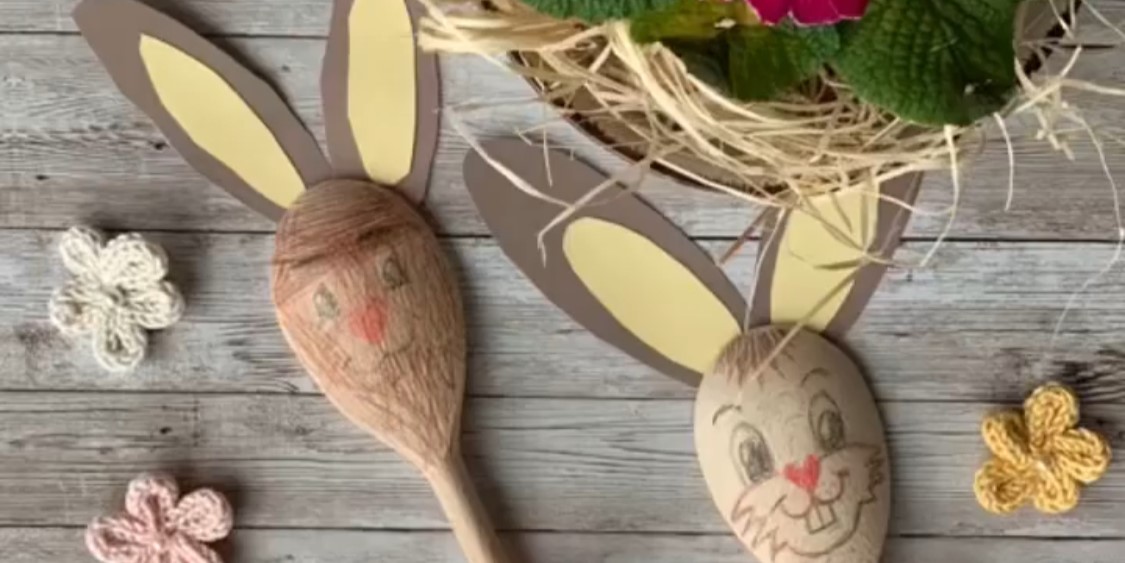 🐰 Žluté úterý s jarním tvořením: Velikonoční zajíček z vařečky