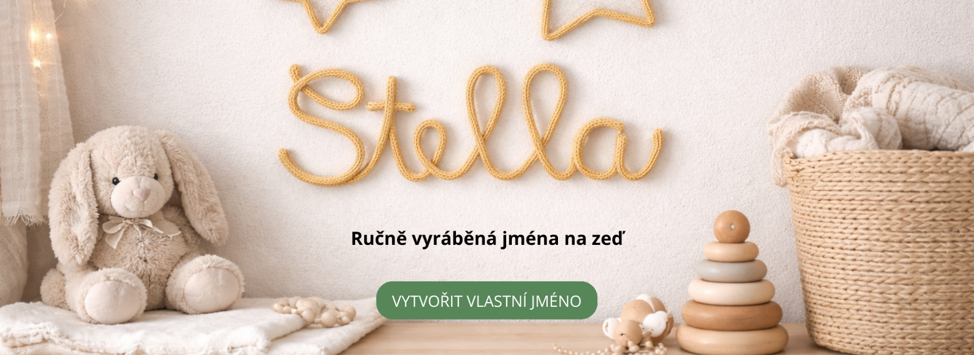 Ručně vyráběná jména na zeď