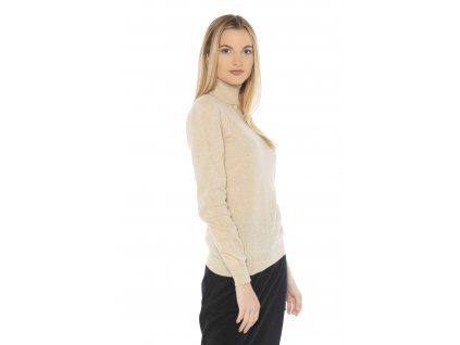 Kašmírový rolák Tamara (Barva Béžová, Velikost 2XL)