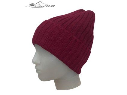 Kašmírová čepice Tamara (Barva Bordó)