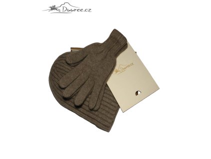 Dárkový set čepice a rukavice 100% kašmír