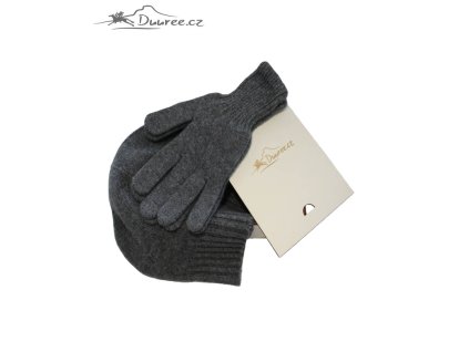 Dárkový set čepice a rukavice 100% kašmír