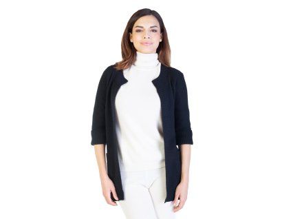 Kašmírový Kardigan Viola (Barva Černá, Velikost 2XL)