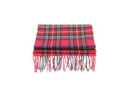 Kašmírová šála Tartan (Barva Červená)