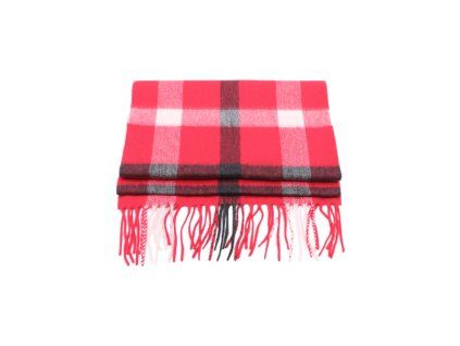 Kašmírová šála Tartan (Barva Světle červená)
