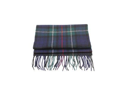 Kašmírová šála Tartan (Barva Tmavě modrá)