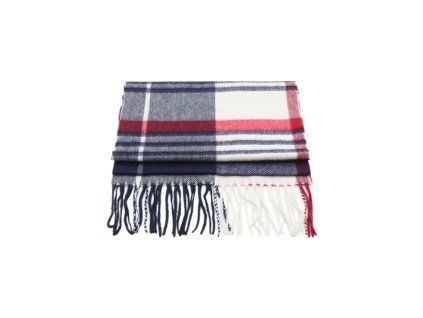 Kašmírová šála Tartan (Barva Tmavě modrá)