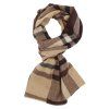 Kašmírová šála Tartan (Barva Tmavě hnědá)