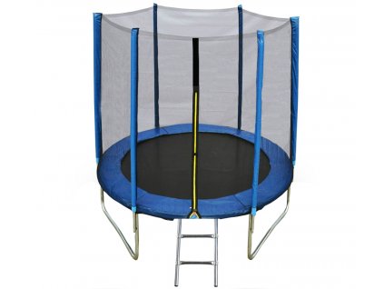 Blue trampoline with ladder