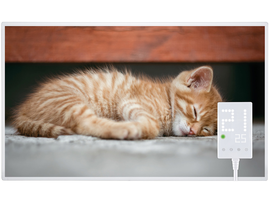 Infračervený ohřívač Heidenfeld HF-HP105 s termostatem - 600 Watt Motiv: Cat