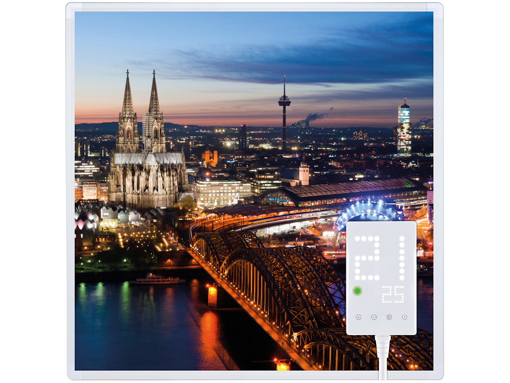 Infračervený ohřívač Heidenfeld HF-HP105 s termostatem - 400 Watt Motiv: Kolín nad Rýnem