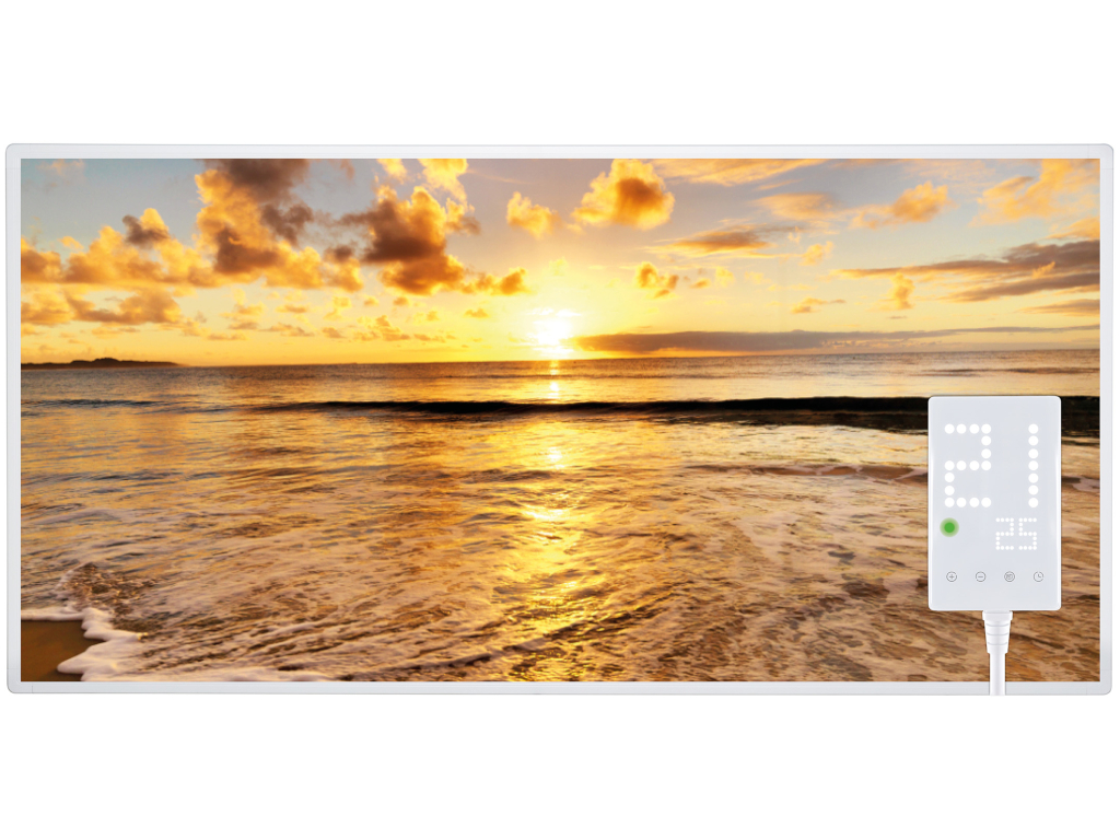 Infračervený ohřívač Heidenfeld HF-HP105 s termostatem - 1000 Watt Motiv: Beach 1