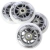 Sada Nils Extreme - Kolečka PU 76x24 (4 ks) bílé + ložiska ABEC 7 (8 ks)