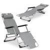 Skládací lehátko 2v1 ModernHome ZRL010F šedá